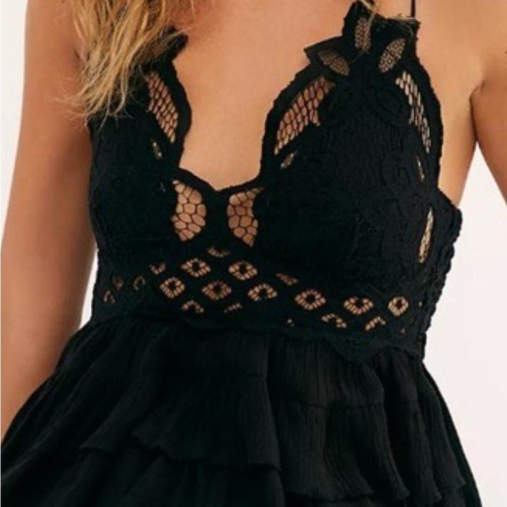 Black Lace Top Free People